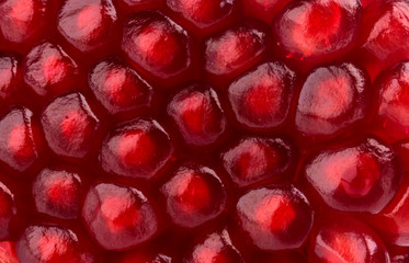 Pomegranate seeds texture or background, macro
