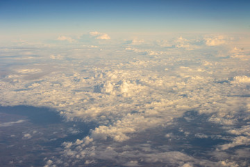 Fototapeta na wymiar Clouds on the sky from the plane