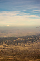 Landscape from the plane Aragon Sky