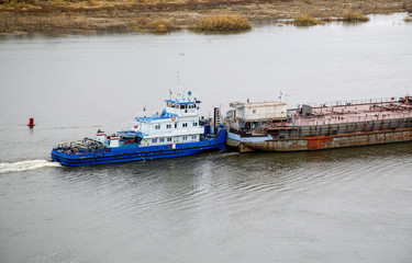 river barge towing