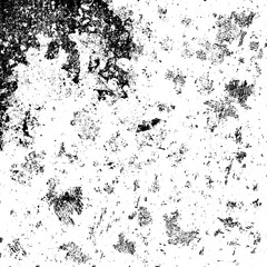 The grunge texture black and white. Vector abstract background from cracks, scratches, abrasions