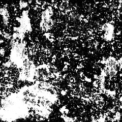The grunge texture black and white. Vector abstract background from cracks, scratches, abrasions
