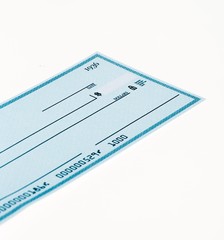 Close-Up of Blank Check