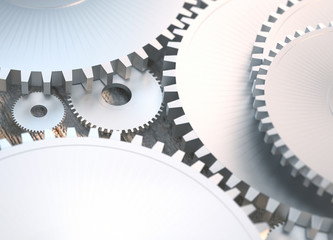 machine technology gears. retro gearwheel mechanism bacground