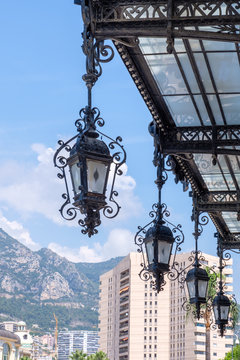 Old hanging lamps in Monte Carlo