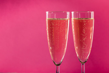 two glasses of sparkling wine