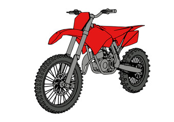 Obraz na płótnie Canvas red motorcycle vector