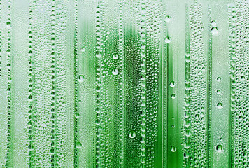 abstract background with big and small water drops in different colors - spring green