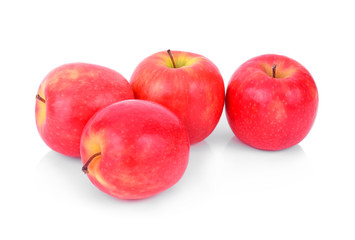 pink lady apple isolated on white background