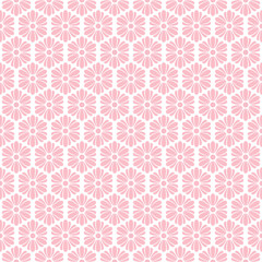 Flowers Seamless Pattern Big Rose/White