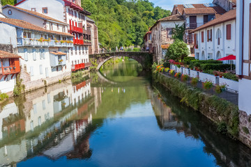Obraz premium Saint-Jean-Pied-de-Port, pays Basque, France 