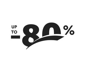 discount symbol. Business promotion sticker. Hot season sale label, holiday coupon icon. Template for promo flyer, banner design, poster. Vector illustration.