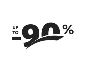 discount symbol. Business promotion sticker. Hot season sale label, holiday coupon icon. Template for promo flyer, banner design, poster. Vector illustration.