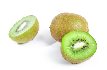 kiwi fruits isolated on white background