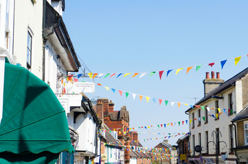 Street bunting flags