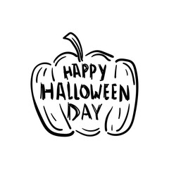 Art card for Happy Halloween.Design template for flyers, posters,ecards, invitations, brochures. Creative style. Vector illustration