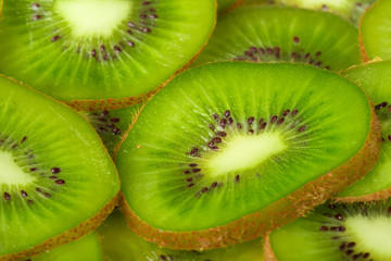 Fresh Kiwi fruit sliced use for background