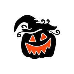 Art card for Happy Halloween.Design template for flyers, posters,ecards, invitations, brochures. Creative style. Vector illustration