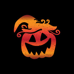 Art card for Happy Halloween.Design template for flyers, posters,ecards, invitations, brochures. Creative style. Vector illustration