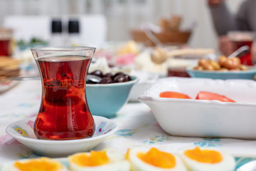 Breakfast - Traditional Turkish breakfast..
