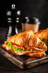 Classic BLT croissant sandwiches