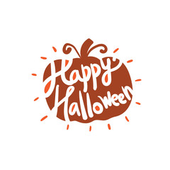 Fototapeta premium Art card for Happy Halloween.Design template for flyers, posters,ecards, invitations, brochures. Creative style. Vector illustration