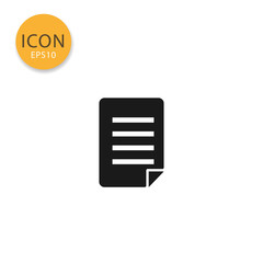 Document icon isolated flat style.