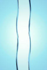Conceptual background. Two lines of water surface in blue color