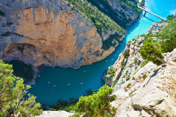 The largest European canyon called Verdon Gorges (Europe-France-Provence)