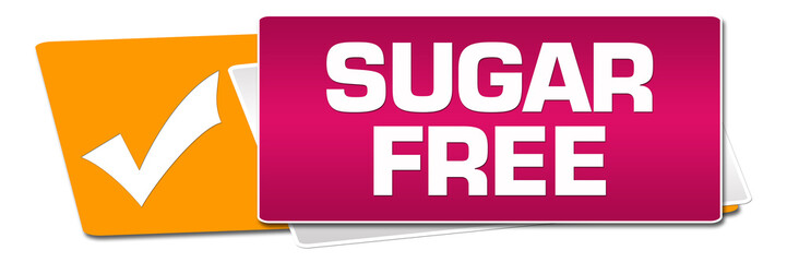 Sugar Free Pink Orange Rounded Horizontal 