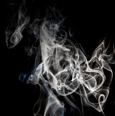 Smoke on black background