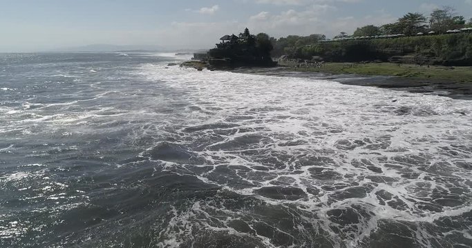 Aerial of Landscape around Temple in Bali