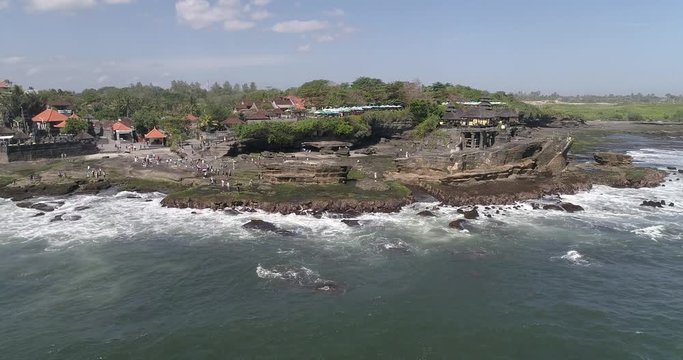 Aerial of Landscape around Temple in Bali