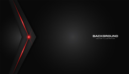 abstract metallic red shiny color black frame layout modern tech design vector template background © Demolab
