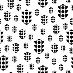 Traffic light seamless pattern, simple vector sign