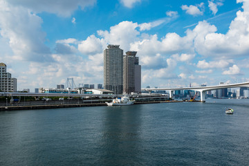 (東京都ｰ都市風景)のぞみ橋から望むウォーターフロント風景３