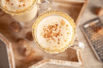 Traditional eggnog for Christmas