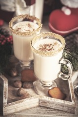 Traditional eggnog for Christmas