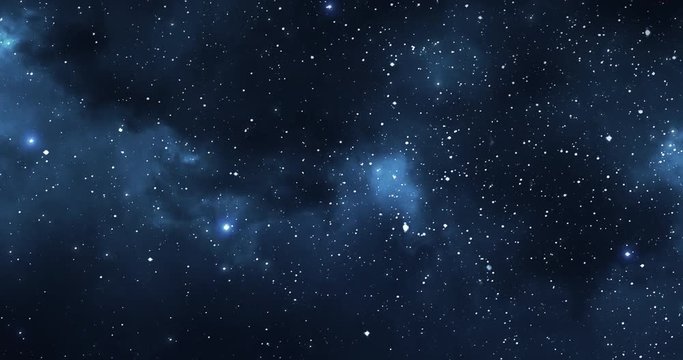 Deep blue panning view of the milky way.