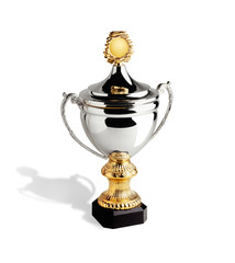 trophy cup isolated on white