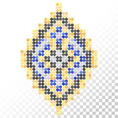 Rhinestones ornament. Transfer iron heat design. Ethnic. Tribal. Boho. Colorful ornament. Gems. Rhinestones appligue hot fix. Print for fabric. Fashion trend.
