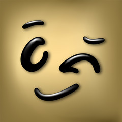 Naklejka premium smiling face illustration