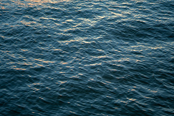 ripples in the surface of the sea