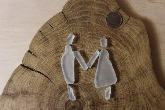 A couple (girl and boy) from white sea glass