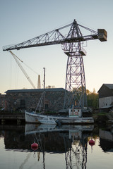 Crane by the dock