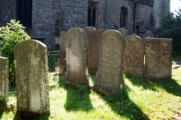 Gravestones in a graveyard
