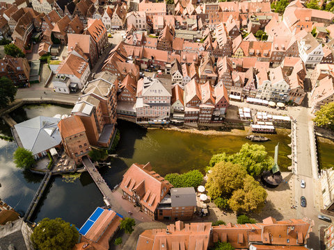 Blick zum Stintmarkt in L&uuml;neburg