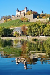 Fototapeta premium Würzburg, Main, Festung Marienberg