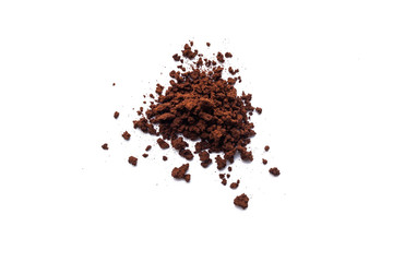 Coffee powder isolated on white background