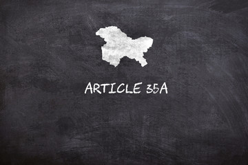 Fototapeta na wymiar Article 35A is the part of the Indian Constitution related to Jammu and Kashmir.
